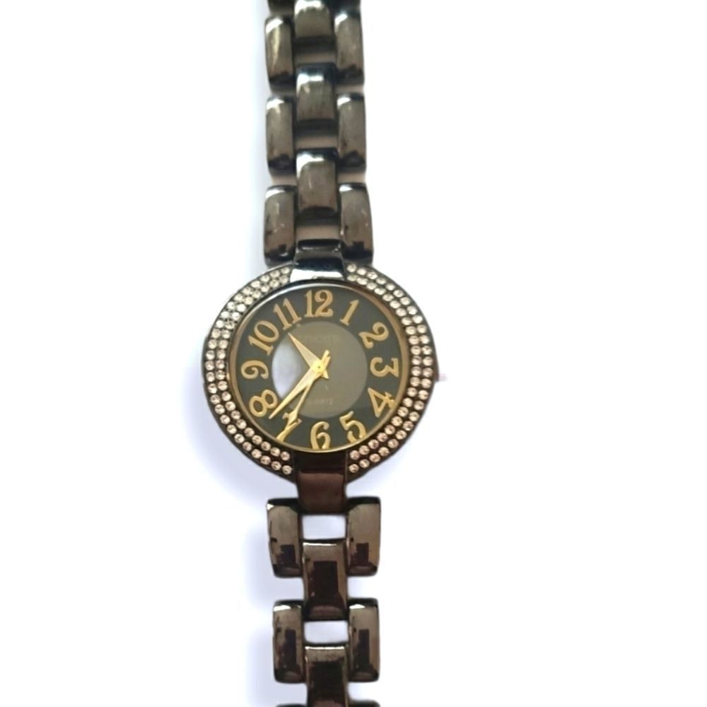 CHICOS Hematite Link Bracelet Watch